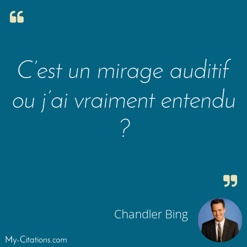 Citation, Friends, Chandler Bing