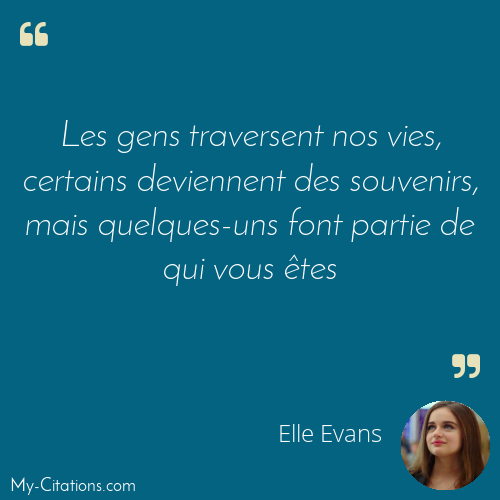 Citation, The Kissing Booth, Elle Evans