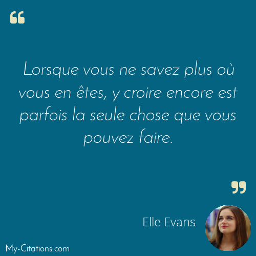 Citation, The Kissing Booth, Elle Evans