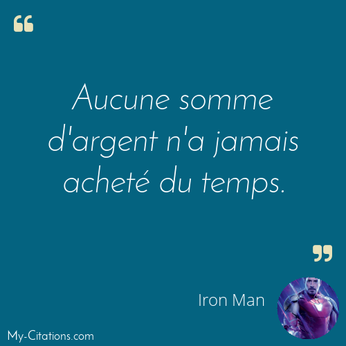 Citation, Avengers EndGame, Iron Man