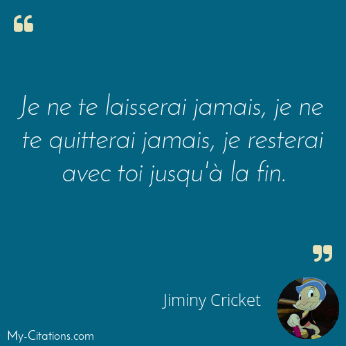 Citation, Pinocchio, Jiminy Cricket