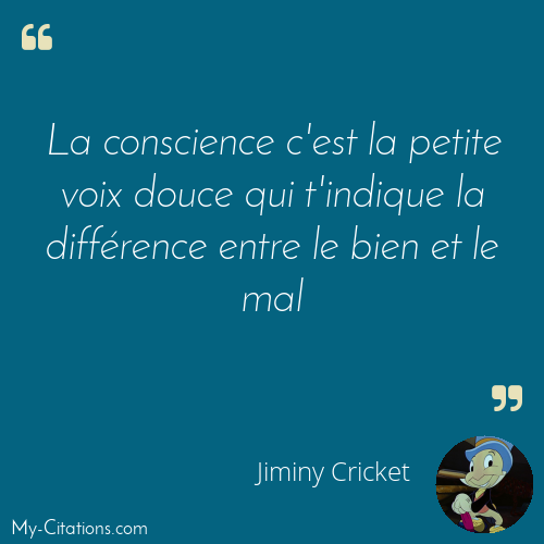 Citation, Pinocchio, Jiminy Cricket
