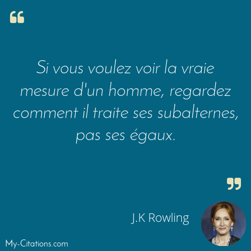 Citation, J.K Rowling