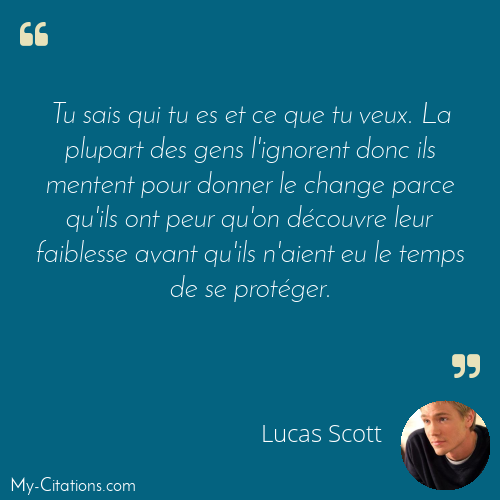 Citation, One Tree Hill, Lucas Scott