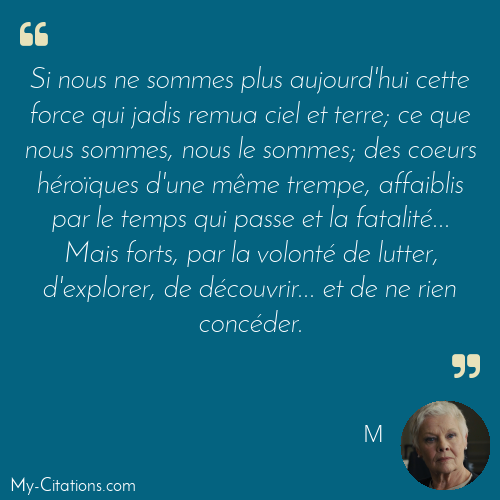 Citation, Skyfall, M