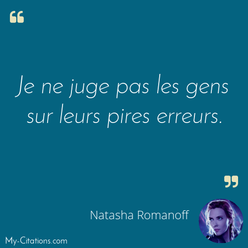 Citation, Avengers EndGame, Natasha Romanoff