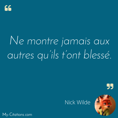 Citation, Zootopie, Nick Wilde
