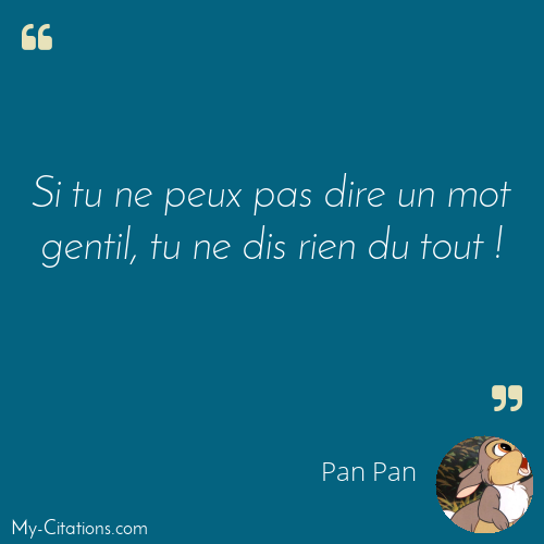 Citation, Bambi, Pan Pan