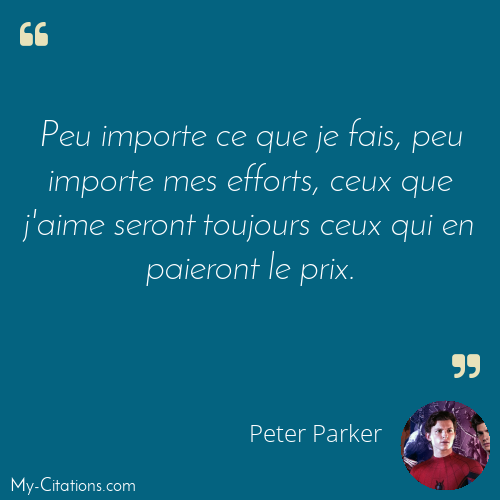 Citation, Spiderman, Peter Parker