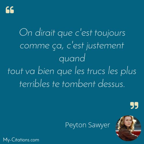 Citation, One Tree Hill, Peyton Sawyer