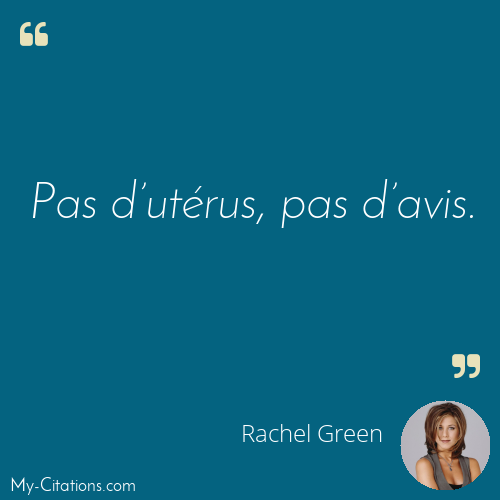 Citation, Friends, Rachel Green